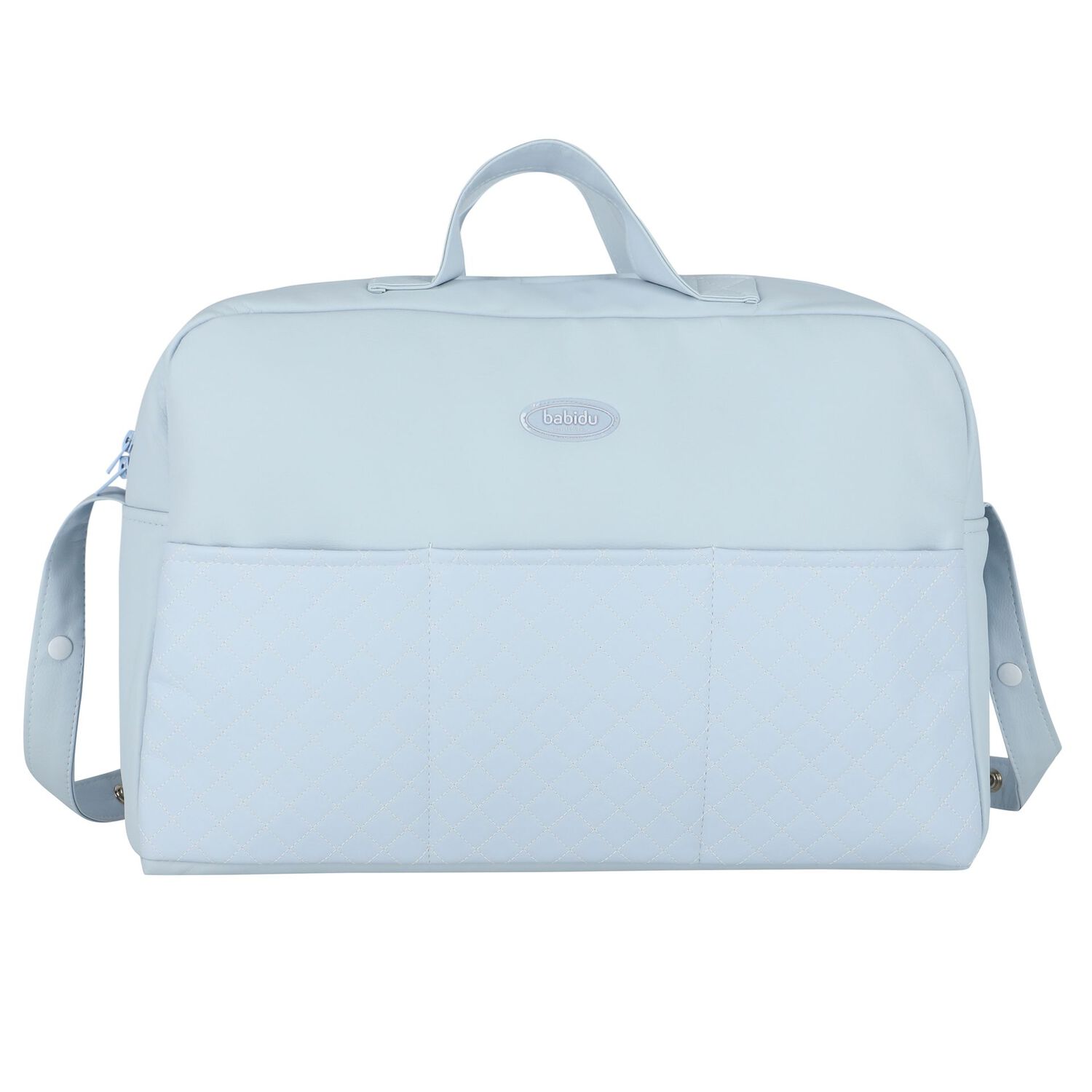 Blue Quilted Baby Changing Bag, 1, hi-res image number null