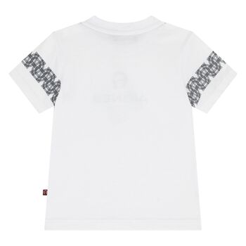 Younger Boys White Logo T-Shirt