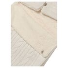Beige Cable Knit Baby Nest, 1, hi-res
