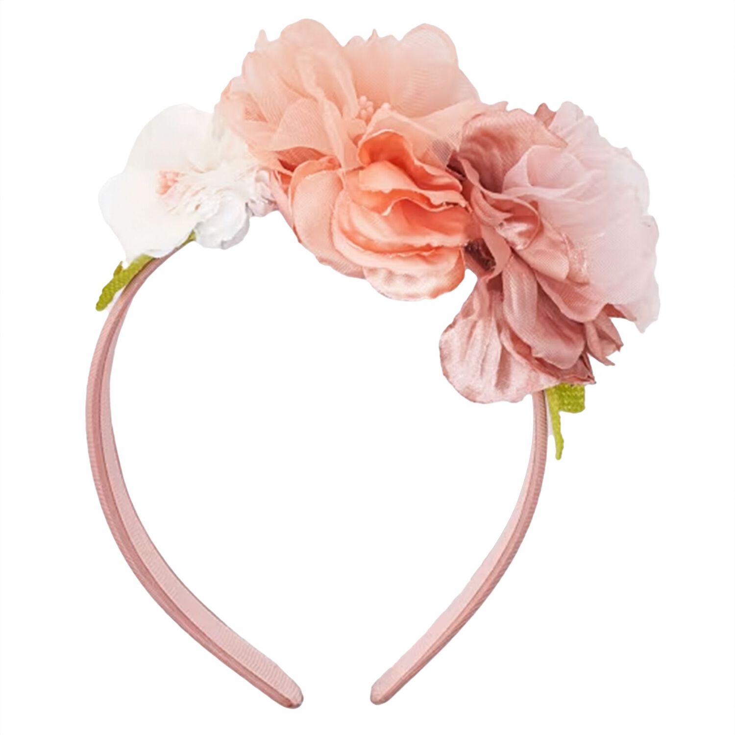 Girls Pink Flower Headband, 3, hi-res