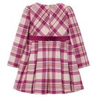 Girls Pink & Beige Plaid Dress, 1, hi-res