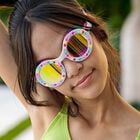 Girls Multi-Coloured Rhinestone Swimming Goggles, 1, hi-res