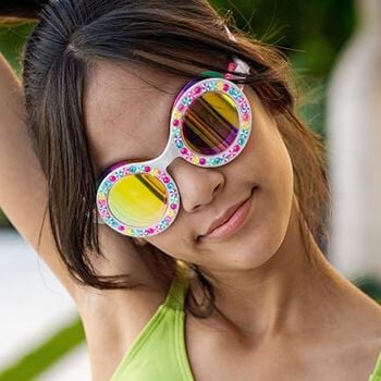 Girls Multi-Coloured Rhinestone Swimming Goggles