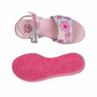 Girls Glitter Silver and Pink Sandals, 1, hi-res