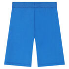 Boys Blue Logo Shorts, 3, hi-res