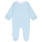 Baby Boys Blue Teddy Bear Logo Babygrow, 2, hi-res