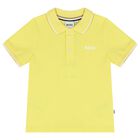 Younger Boys Yellow Logo Polo Shirt, 1, hi-res