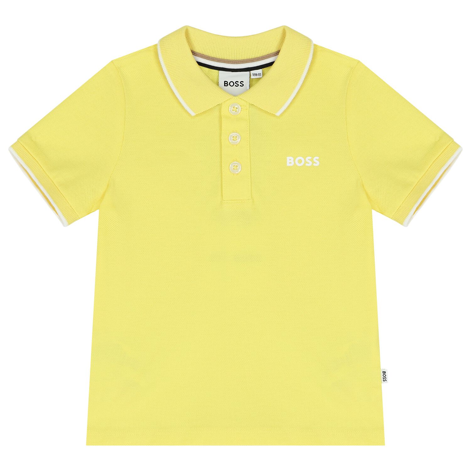 Younger Boys Yellow Logo Polo Shirt, 1, hi-res image number null