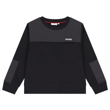 Boys Black Logo Sweatshirt