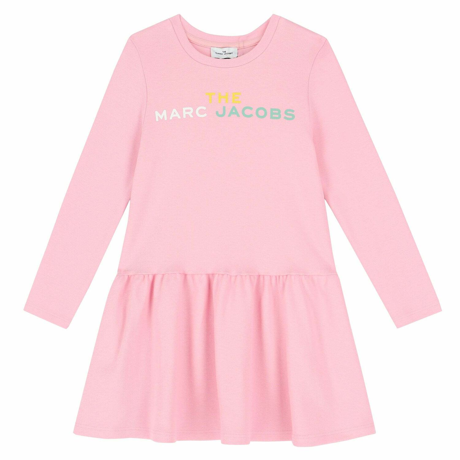 Girls Pink Logo Dress, 1, hi-res