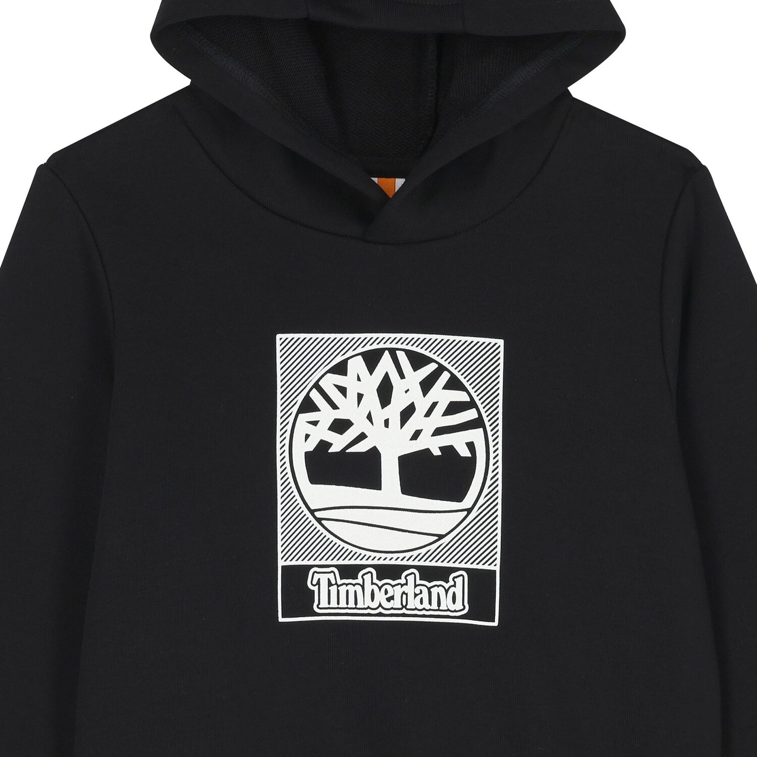 Boys Black Logo Hooded Top, 1, hi-res image number null