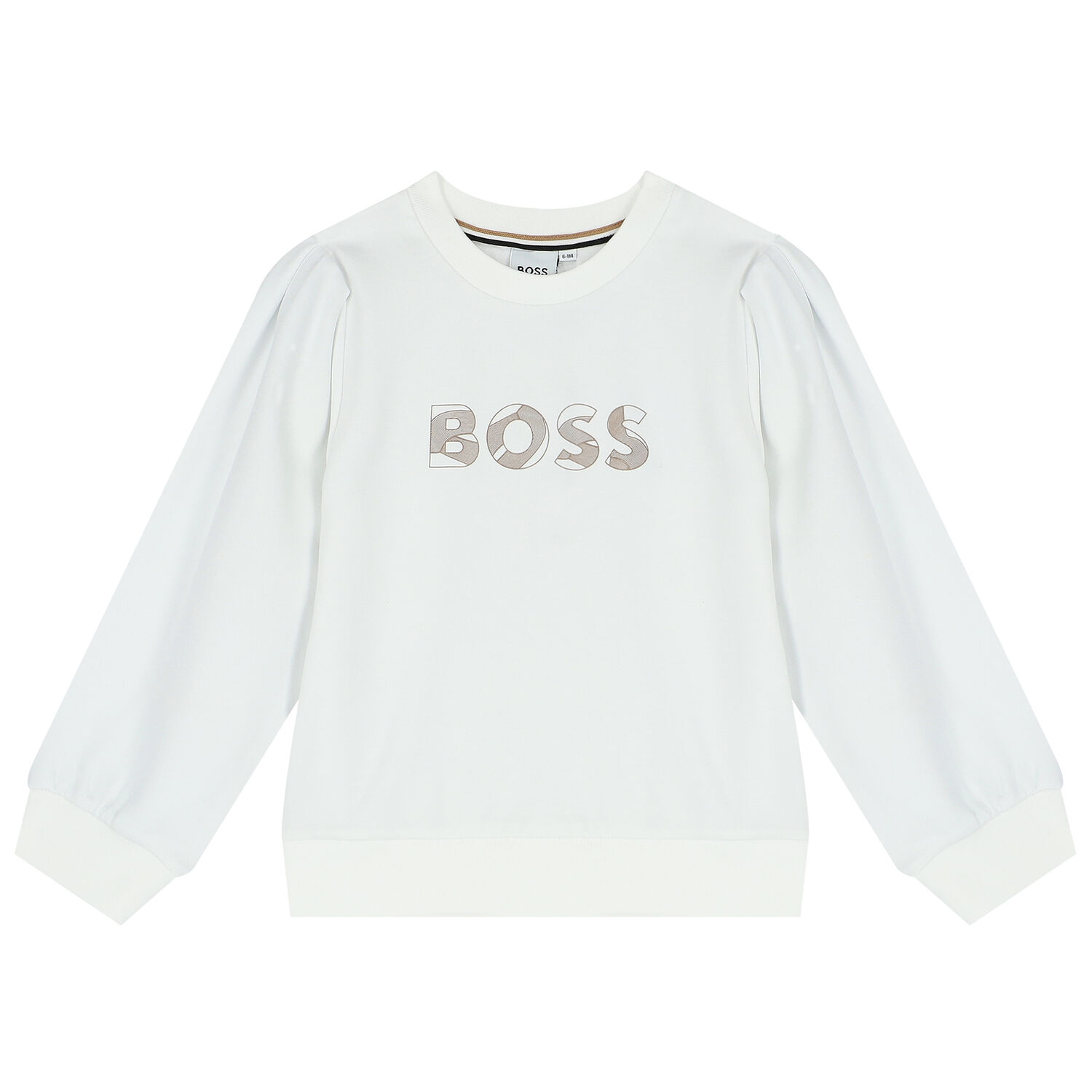 Girls White Logo Sweatshirt, 1, hi-res image number null