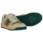 Beige & Green GG Supreme Trainers, 1, hi-res