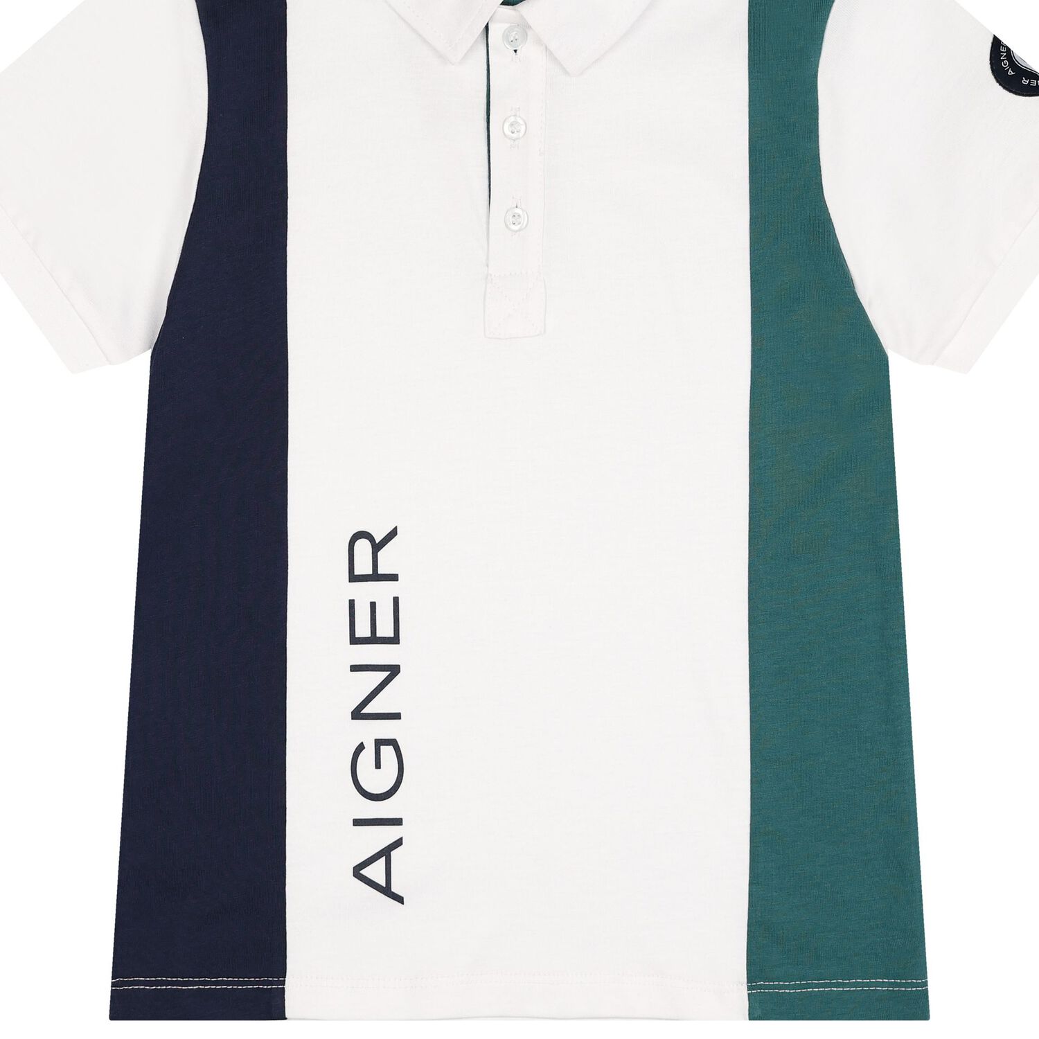 Boys White Logo Polo Shirt, 1, hi-res
