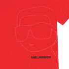 Boys Orange Ikonik Karl Logo T-Shirt, 1, hi-res