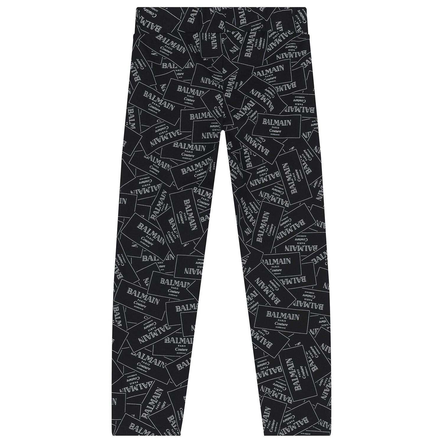 Girls Black & White Logo Leggings, 1, hi-res