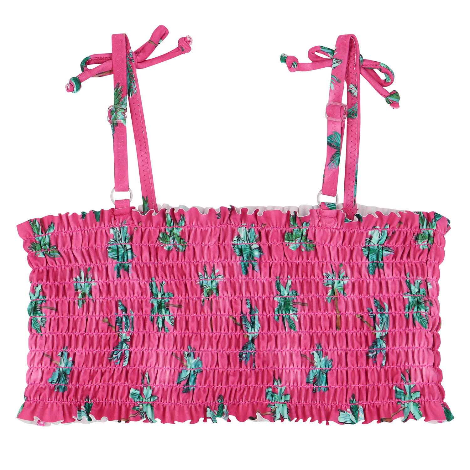 Girls Pink Palm Tree Bikini, 1, hi-res