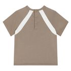 Younger Boys Beige Logo T-Shirt, 1, hi-res