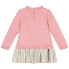 Younger Girls Pink & Beige Dress, 1, hi-res