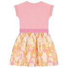 Girls Pink & Yellow Logo Dress, 1, hi-res