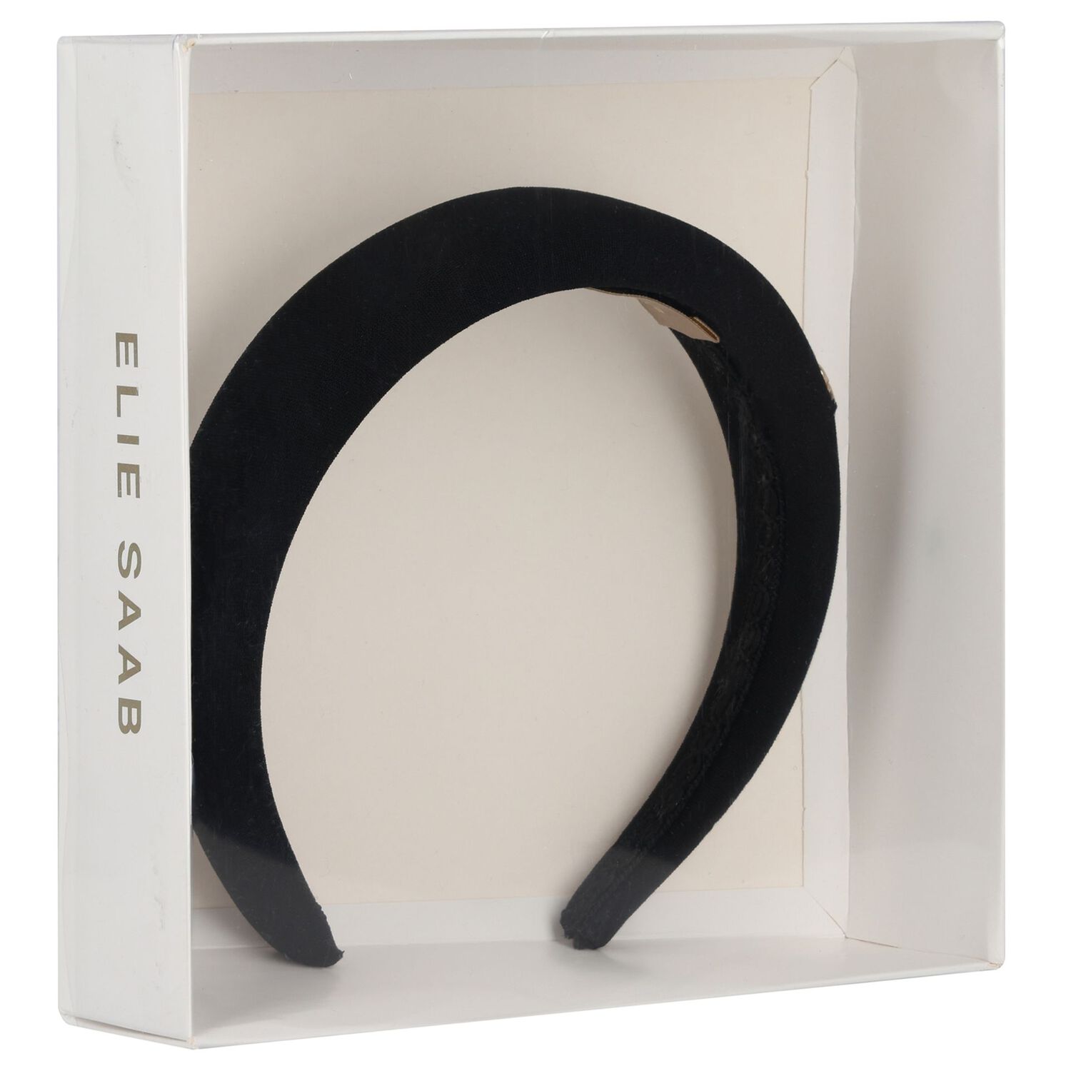 Girls Black Padded Headband, 1, hi-res