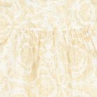 Younger Girls White & Beige Barocco Dress Set, 1, hi-res