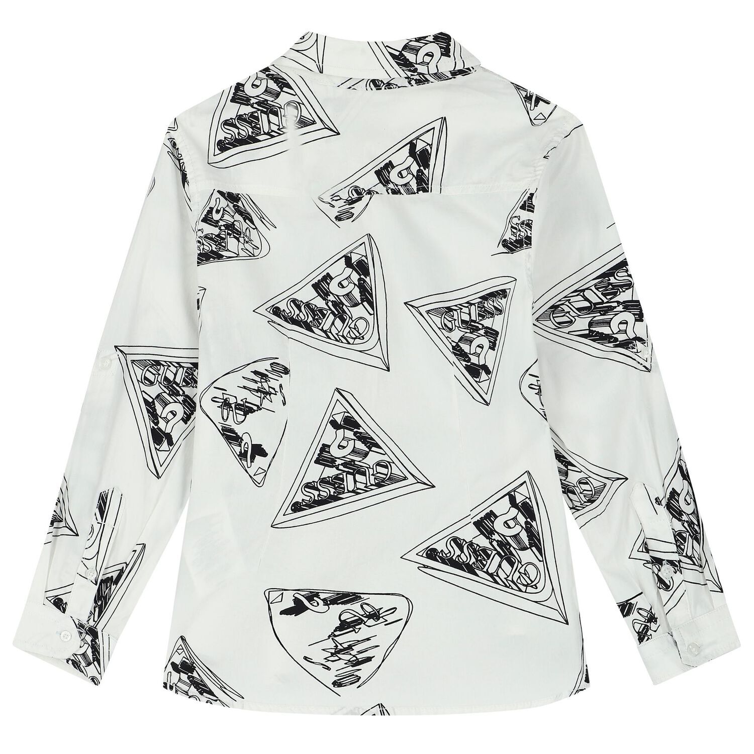 Boys White Logo Shirt, 1, hi-res image number null