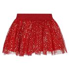 Baby Girls Ivory & Red Tulle Skirt Set, 1, hi-res