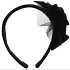Girls Black Rose Headband, 1, hi-res