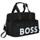 Black Logo Baby Changing Bag, 1, hi-res
