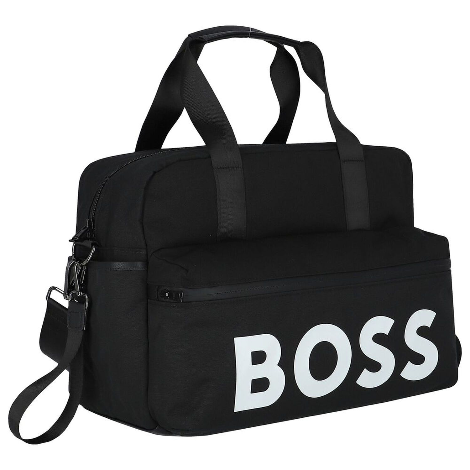 Black Logo Baby Changing Bag, 1, hi-res