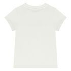 Girls White Logo T-Shirt, 1, hi-res