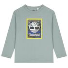 Boys Green Logo Long Sleeve Top, 1, hi-res