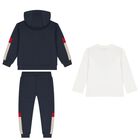 Boys Blue & White Tracksuit Set (3 Piece), 1, hi-res