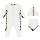 White & Beige Romper Gift Set, 1, hi-res