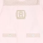Baby Girls Pink & Gold Logo Babygrow, 1, hi-res