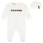 White Logo Babygrow Gift Set, 1, hi-res