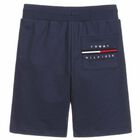 Boys Navy Logo Shorts , 2, hi-res