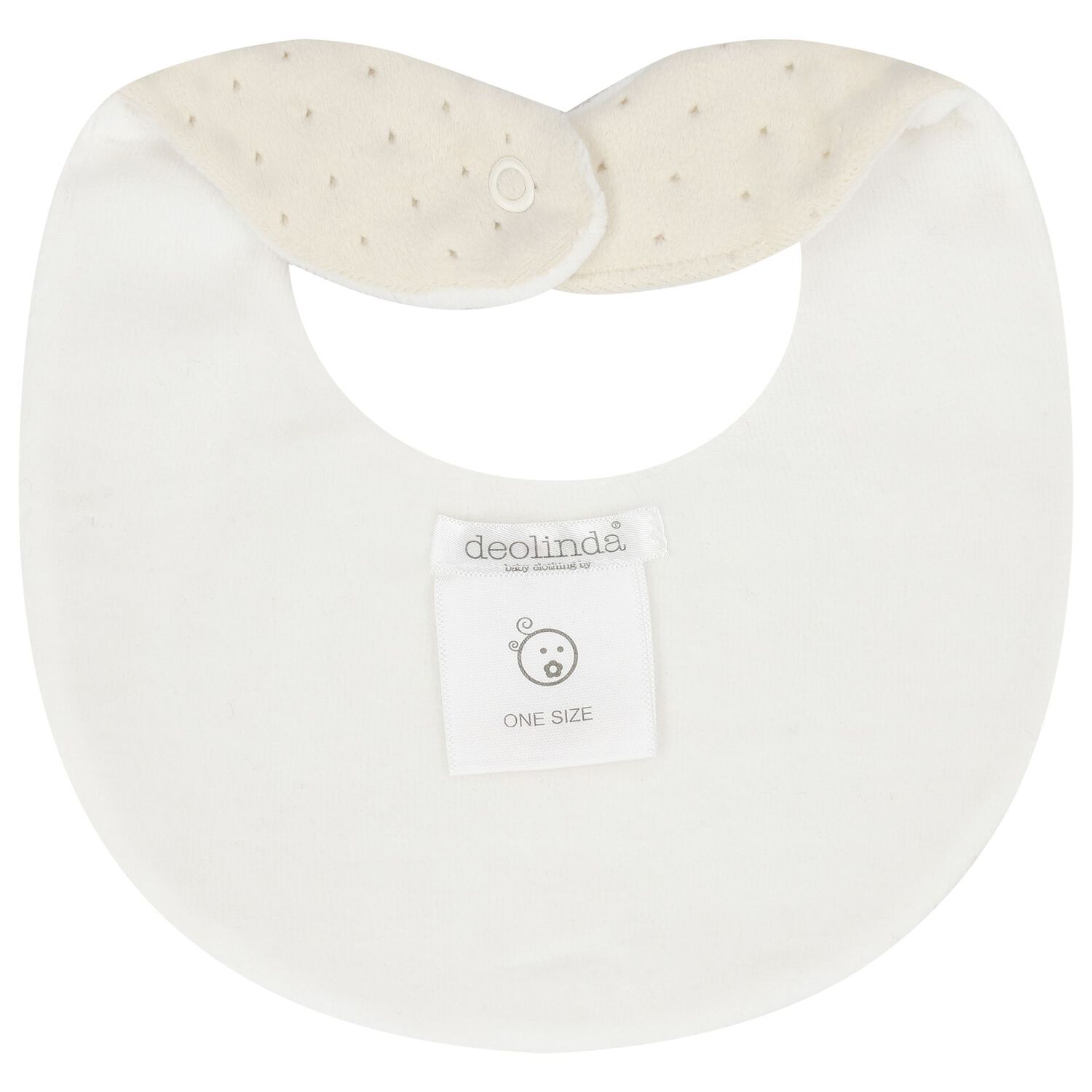 Beige Teddy Bear Baby Bib, 1, hi-res