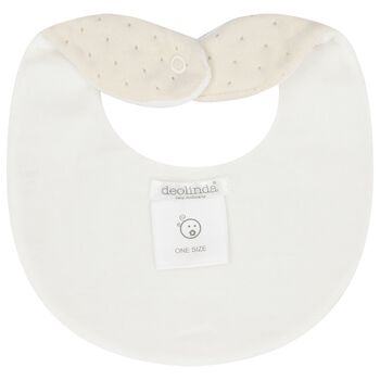 Beige Teddy Bear Baby Bib
