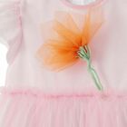 Baby Girls Pink Cotton & Tulle Romper, 1, hi-res
