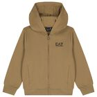Boys Beige & Black Logo Tracksuit, 3, hi-res