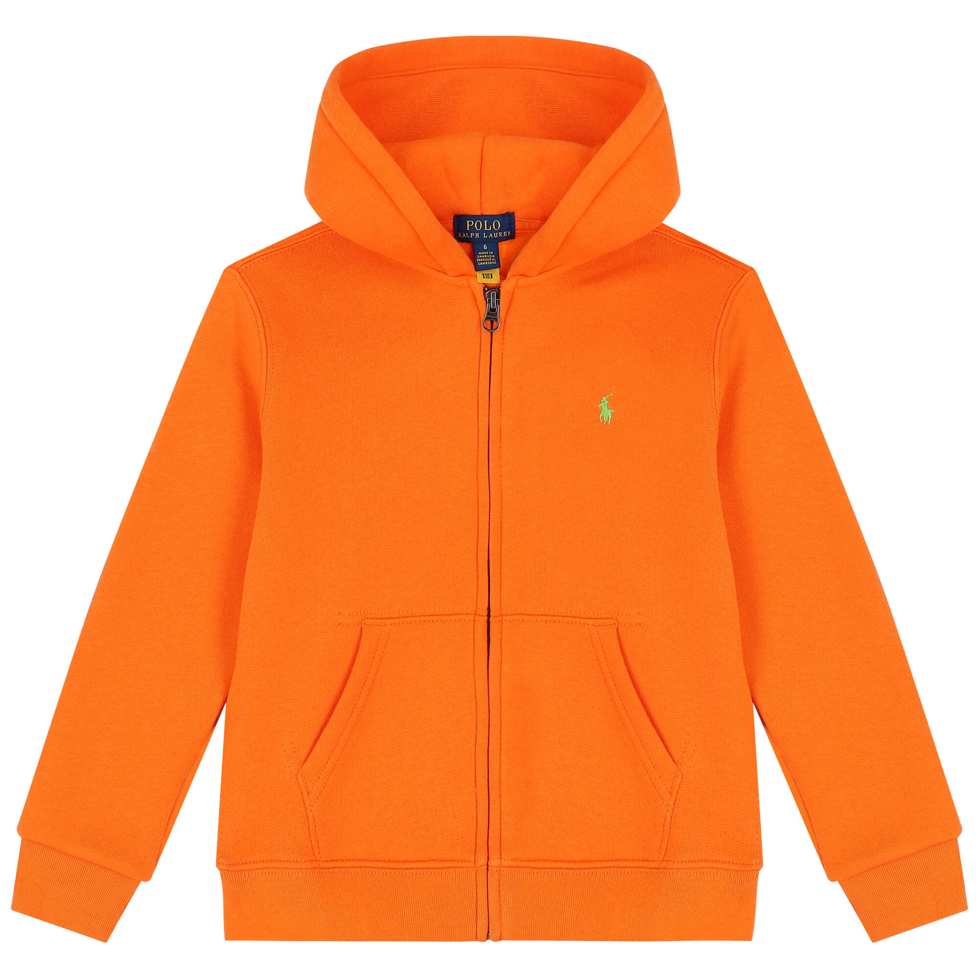 Ralph Lauren Boys Orange Logo Zip Up Top Junior Couture UK