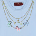 Girls Blue Logo Dress, 1, hi-res