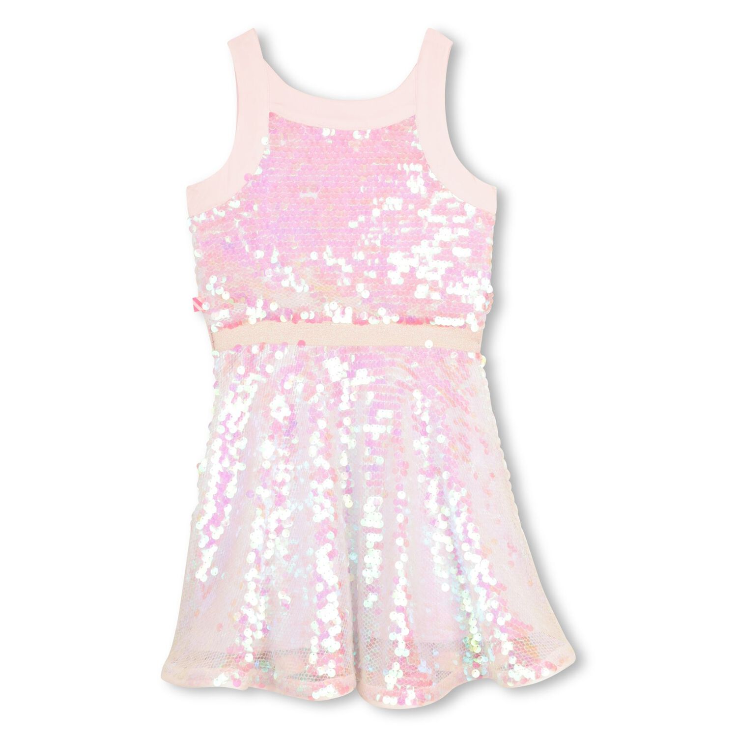 Girls Pink Iridescent Sequin Dress, 1, hi-res