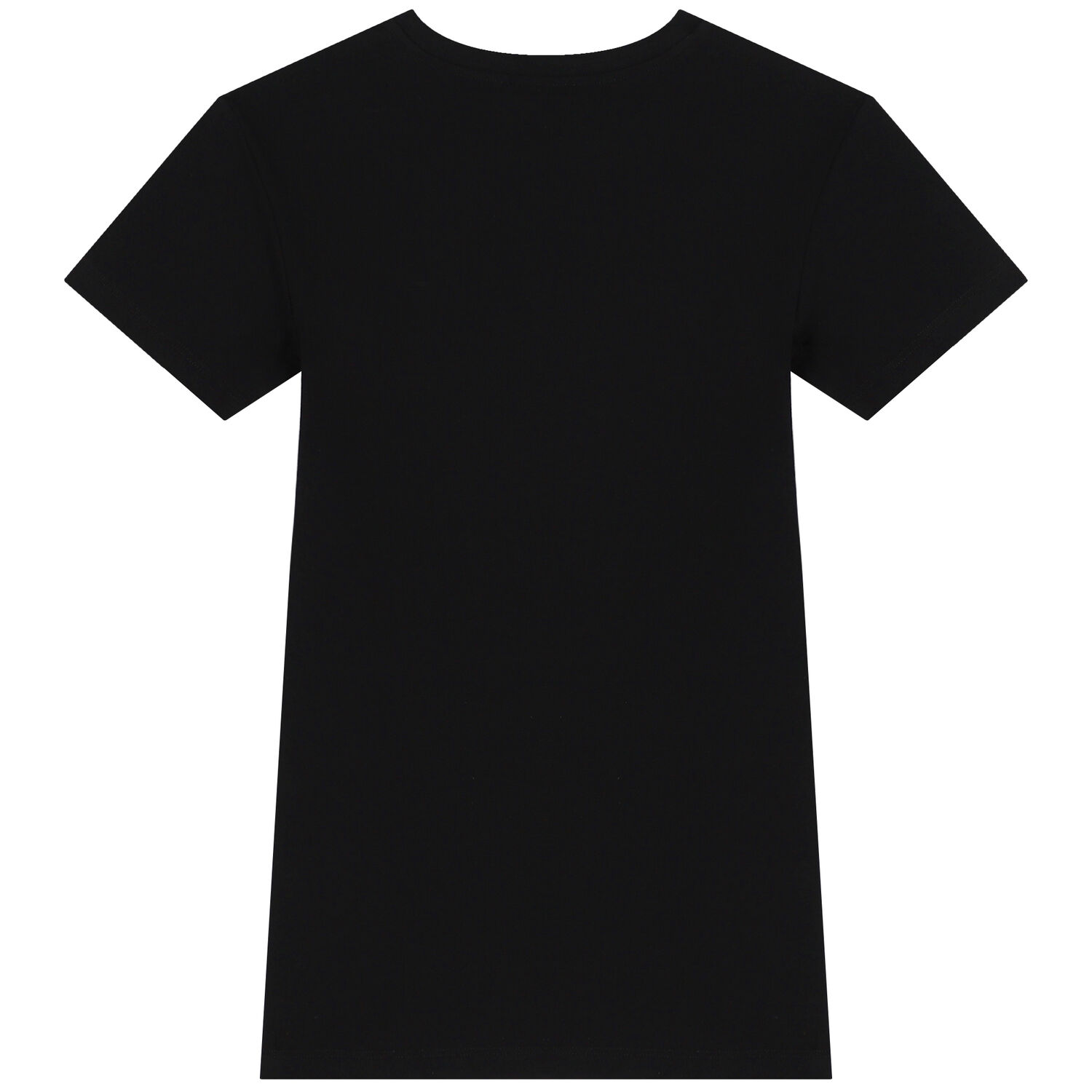 Girls Black Logo T-Shirt Dress, 1, hi-res