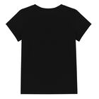 Girls Black Logo T-Shirt, 2, hi-res