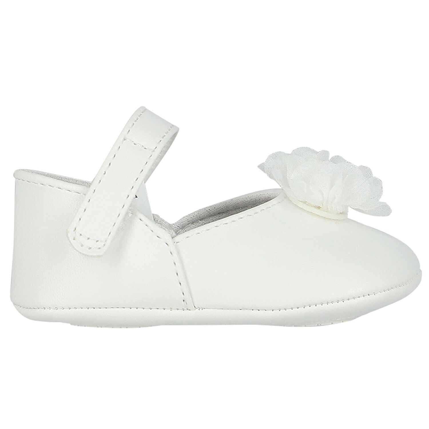 Baby Girls White Pre Walker Shoes, 1, hi-res