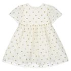 Younger Girls Ivory Logo & Hearts Tulle Dress, 1, hi-res