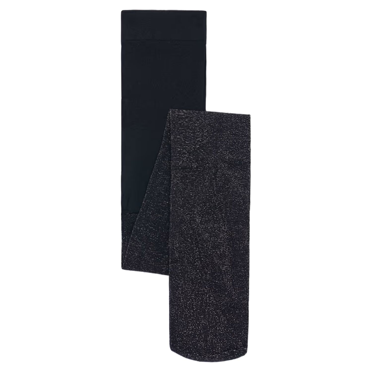 Girls Black Shimmer Tights, 2, hi-res